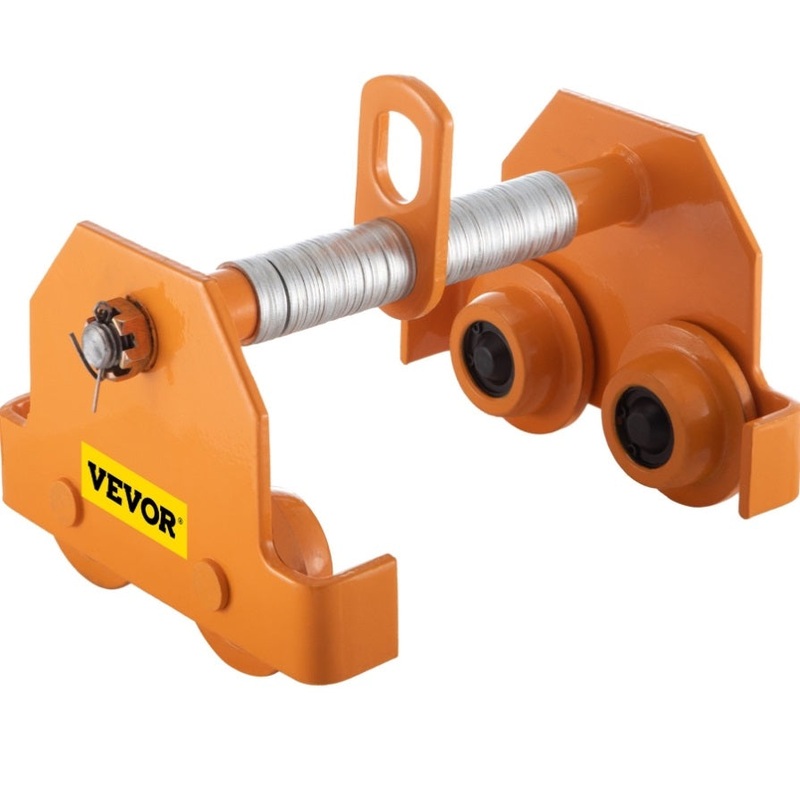 VEVOR Manual Trolley, 11000LBS/5 Ton Load Capacity Beam Trolley, 4.5-8 inch Adjustable Width Push V952-STXCBSFZDBDD5XMPDV0
