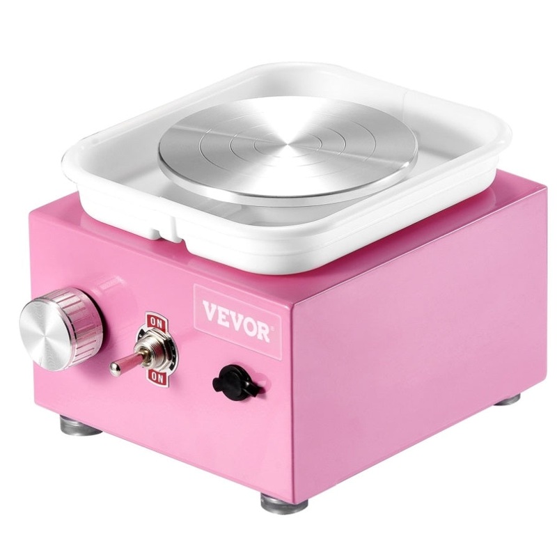 VEVOR Mini Pottery Wheel Electric Ceramic Wheel Machine 0-320RPM Speed Pink V952-ETLPJMNXWJBSI0YBMV3