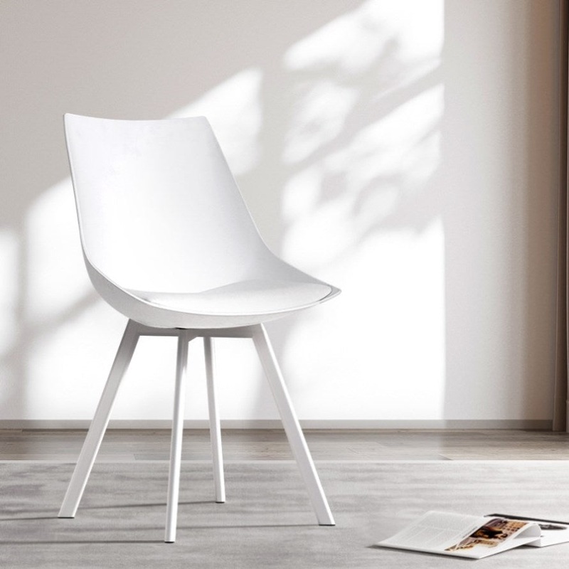 Artiss Dining Chairs Set of 2 PU Leather Plastic Metal White UPHO-C-DIN-5221-WHX2