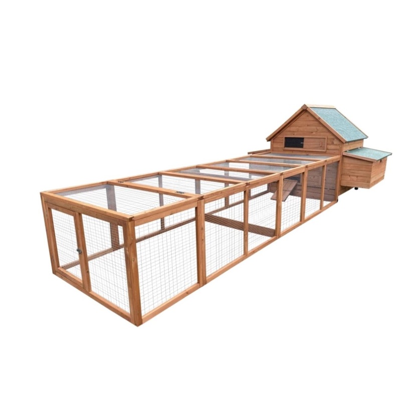 YES4PETS XXL Chicken Coop Rabbit Hutch Ferret Cage Hen Chook Cat Kitten House With Run V278-CAGE32W-2XRUN