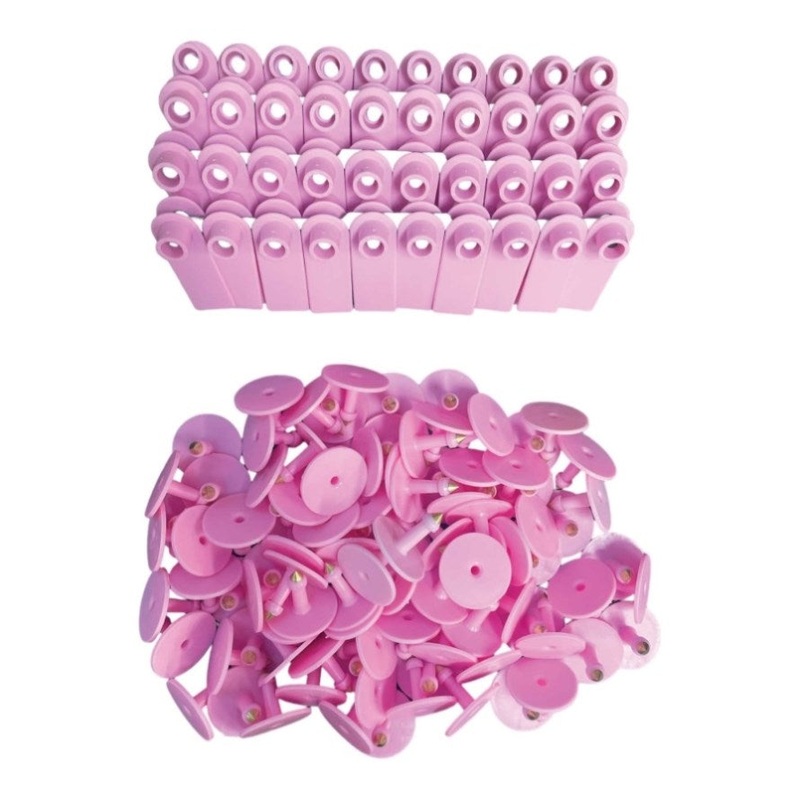 100x Cattle Ear Tags 5x2cm Set – Mini Pink Blank Pig Goat Livestock Label V238-SUPDZ-40207902277712
