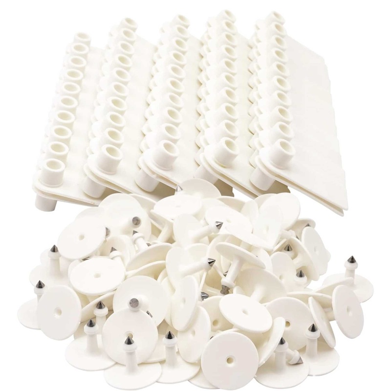 100x Cattle Ear Tags 5x2cm Set – Mini White Blank Pig Goat Livestock Label V238-SUPDZ-40208930537552