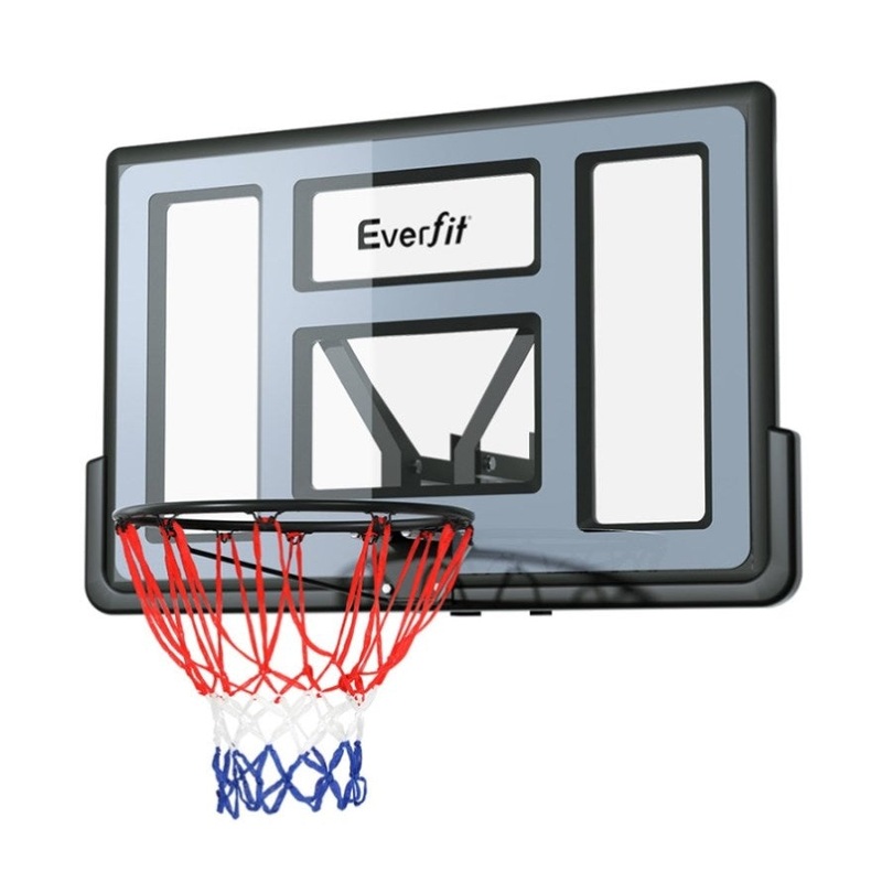 Everfit 45 Basketball Hoop Backboard Wall Mounted Ring Net Sports Pro System BAS-HOOP-D45-BLBK