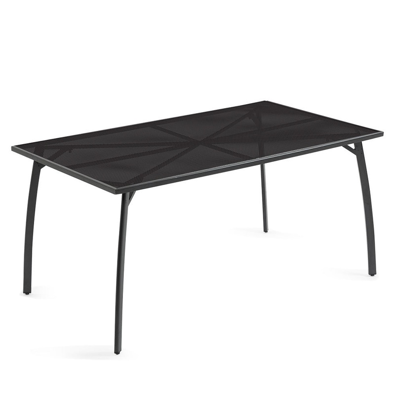 FORTIA 150x90cm Outdoor Dining Table, Rectangular, Furniture for Outside with E-coating V219-OTDTBLFOS1MA