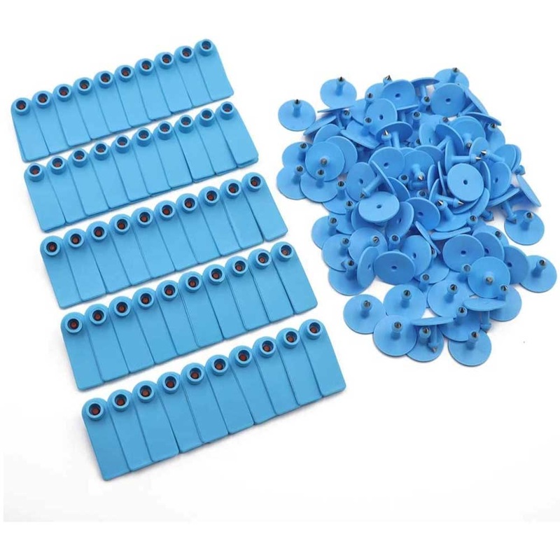 100x Cattle Ear Tags 5x2cm Set – Small Blue Cow Sheep Pig Blank Livestock Labels V238-SUPDZ-32497252302928