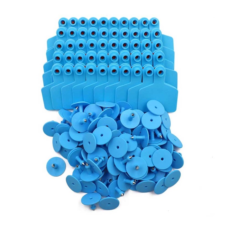 100x Cattle Ear Tags 6×7.5cm Set – Medium Blue Blank Cow Sheep Livestock Label V238-SUPDZ-32496978526288