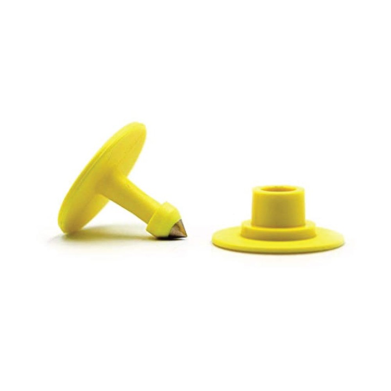 100x Cattle Ear Tags Set – Round Yellow Blank Pig Sheep Goat Cow Livestock Label V238-SUPDZ-28745427943504
