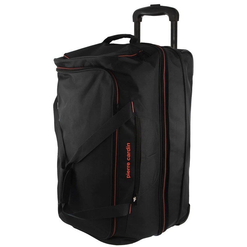 140L Pierre Cardin Trolley Bag Medium Soft Travel Luggage Wheeled Duffle – Black V563-PC3766-BLACK