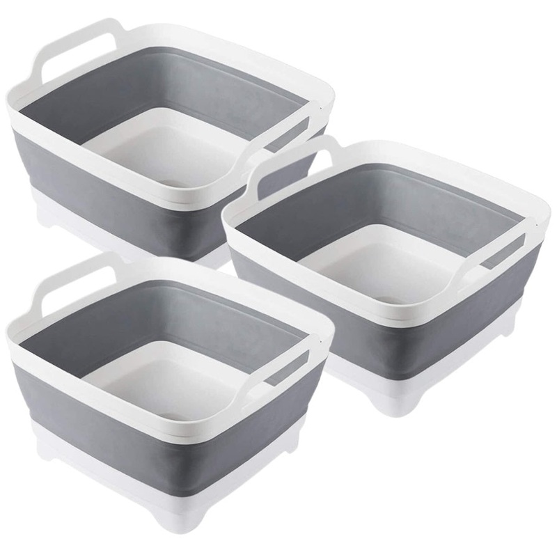 3x Collapsible Strainer Foldable Fruit Veggies Wash Colander Storage Basket V563-75193-3X