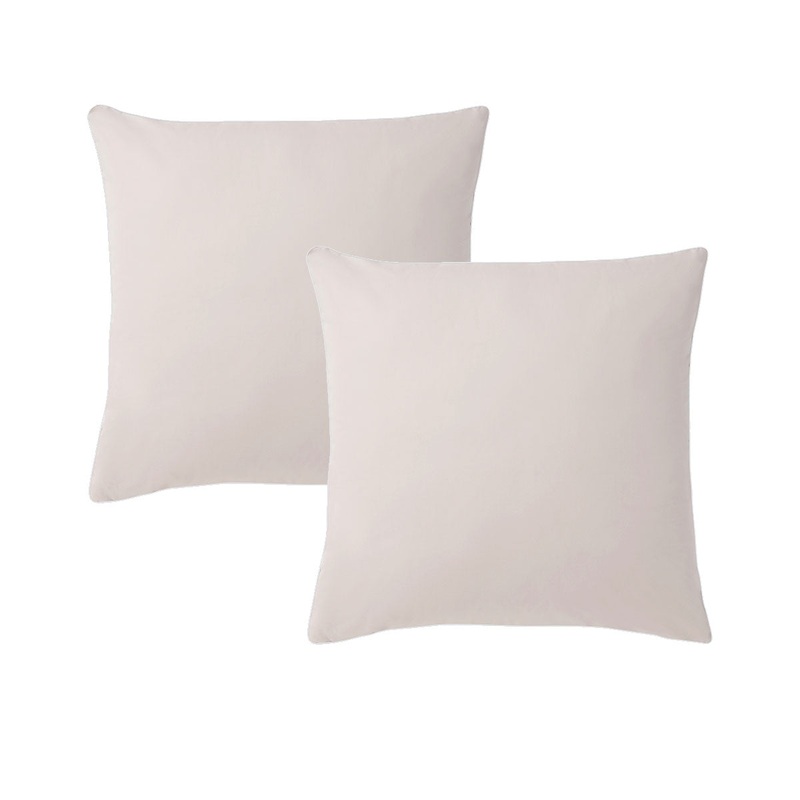 Accessorize Pair of White/Natural Piped Hotel Deluxe Cotton European Pillowcases V442-HIN-PILLOWC-HOTELPIPED-WHITENATURAL-EU