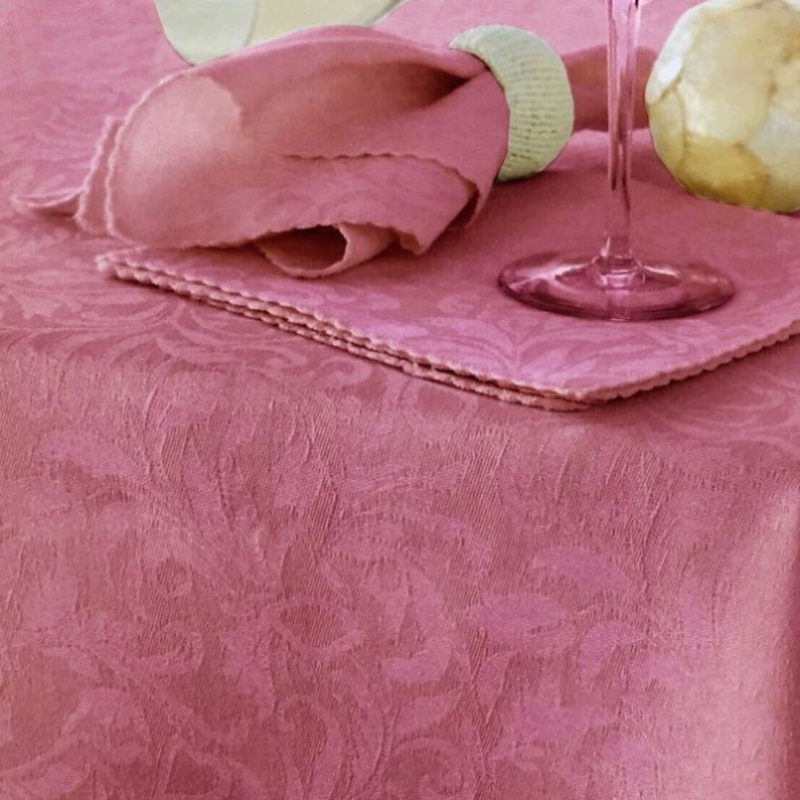 Damask Embossed Tablecloth 160 x 260 cm Mauveglow V442-GNA-TABLEC-DAMASK-260OB-MAUVEGLOW