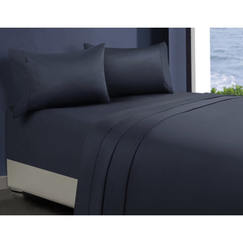 1000tc egyptian cotton 1 fitted sheet and 2 pillowcases single charcoal V517-CFS1000+SPC-SCHA