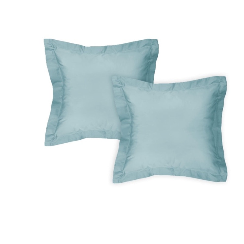 Algodon Pair of 300TC Cotton European Pillowcases Denim V442-INT-PILLOWC-300TCPAIR-DENIM-EU