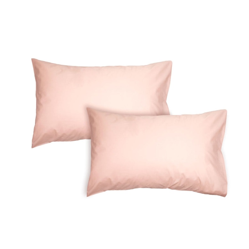 Algodon Pair of 300TC Cotton Standard Pillowcases Pink V442-INT-PILLOWC-300TCPAIR-PINK-ST