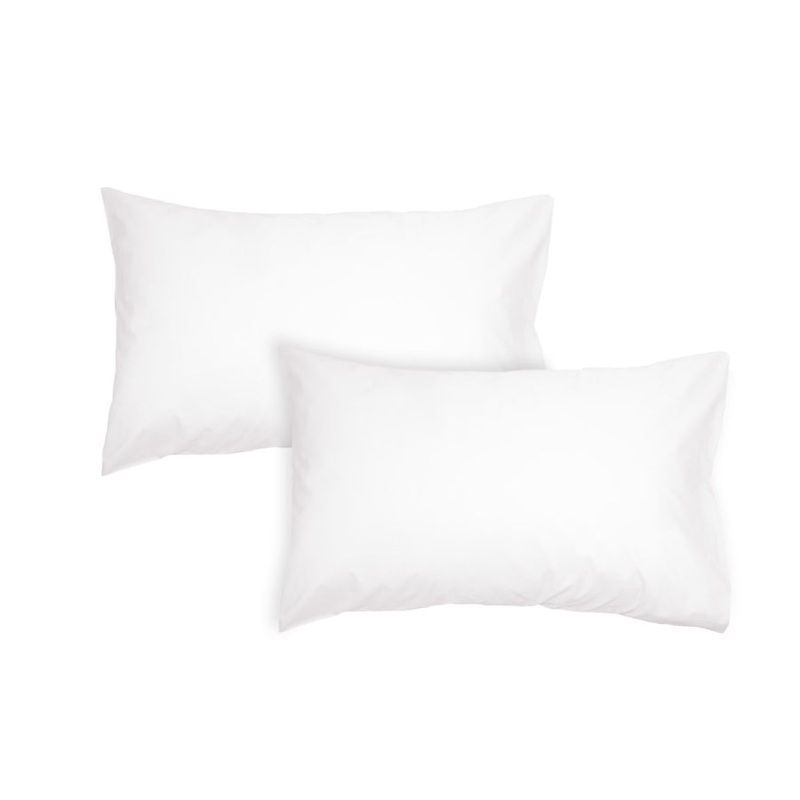 Algodon Pair of 300TC Cotton Standard Pillowcases White V442-INT-PILLOWC-300TCPAIR-WHITE-ST