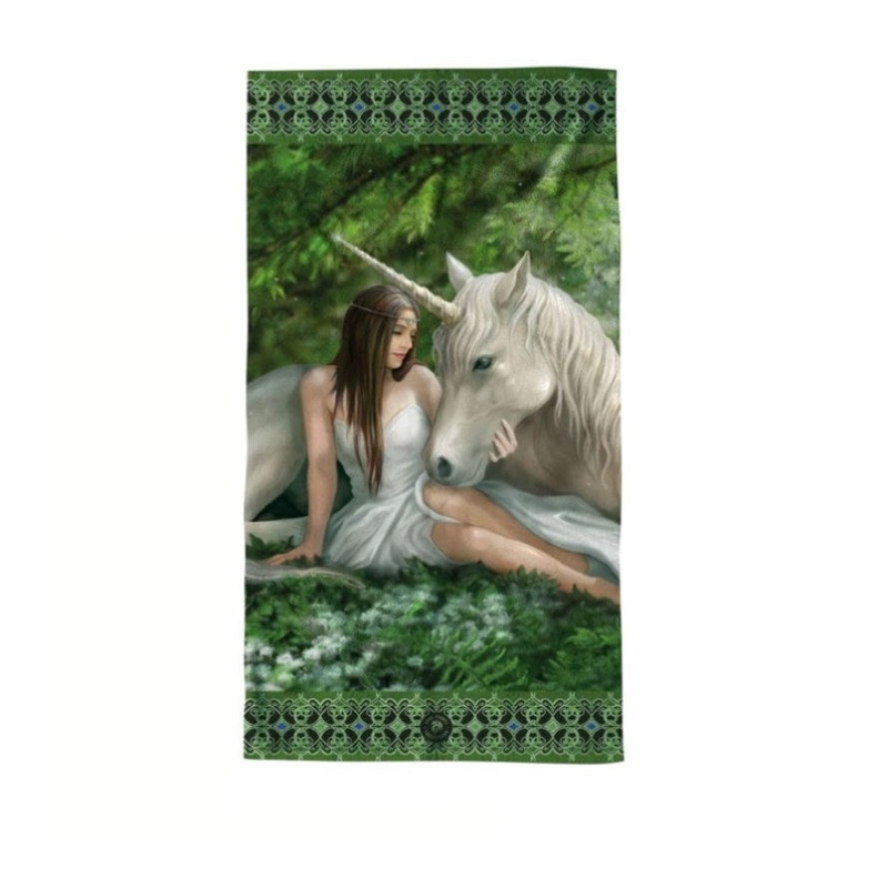Anne Stokes Pure Heart Beach Towel 75 x 150 cm V442-LDE-TOWEL-PUREHEART-GREEN-RE