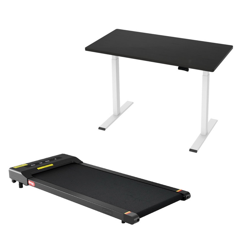 Artiss Treadmill 120cm Automatic Standing Desk with 400mm Electric Walking Pad SDTM-268-WHBK-120-400PAD