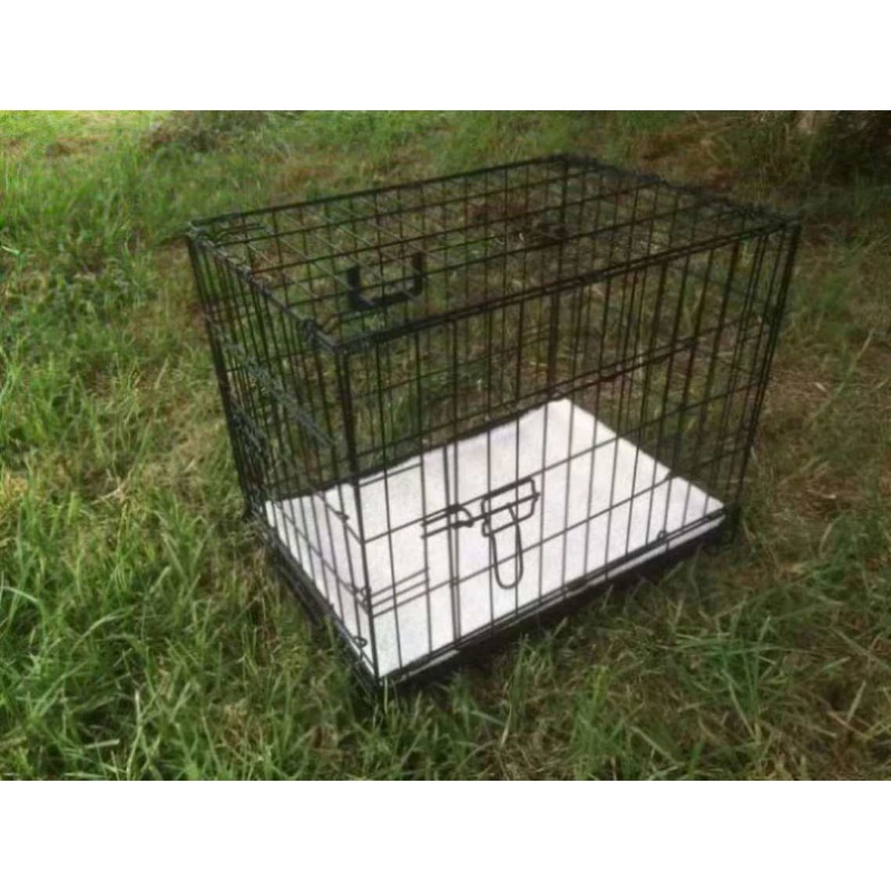 YES4PETS 24′ Collapsible Metal Dog Crate Puppy Cage Cat Carrier With Mat V278-CR24WMAT