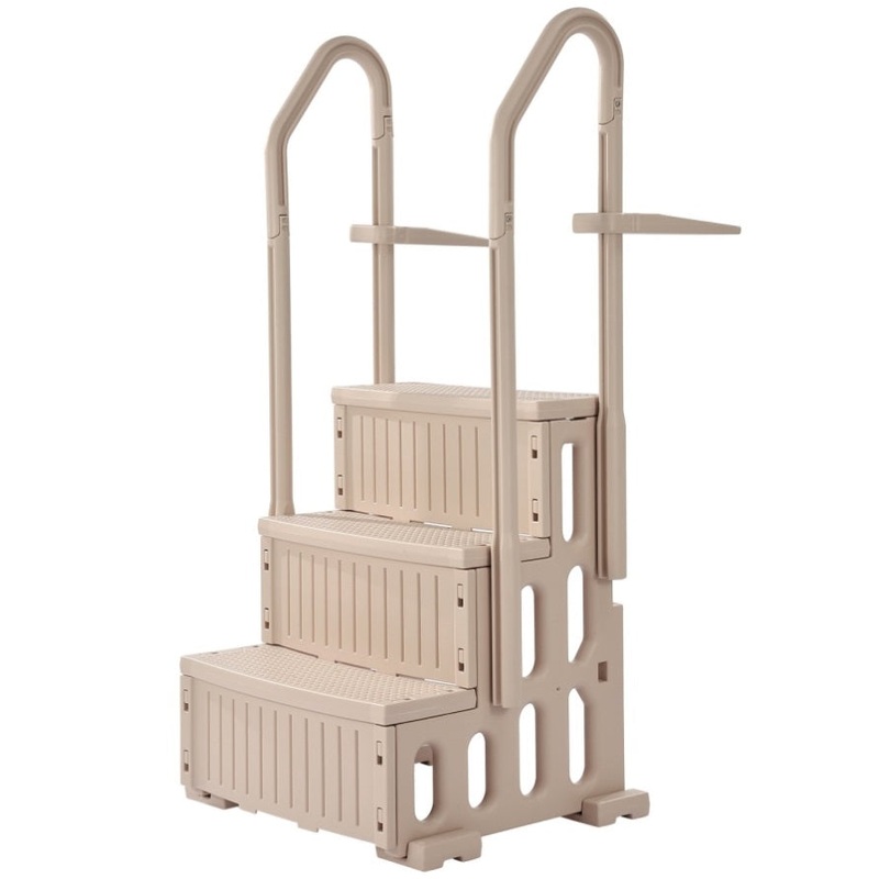 VEVOR 3-Step Taupe Robust Pool Ladder of 2 Handrails for 914.4-1219.2 mm Pools V952-DXYCTLTSFSSLFPJ4ZV0