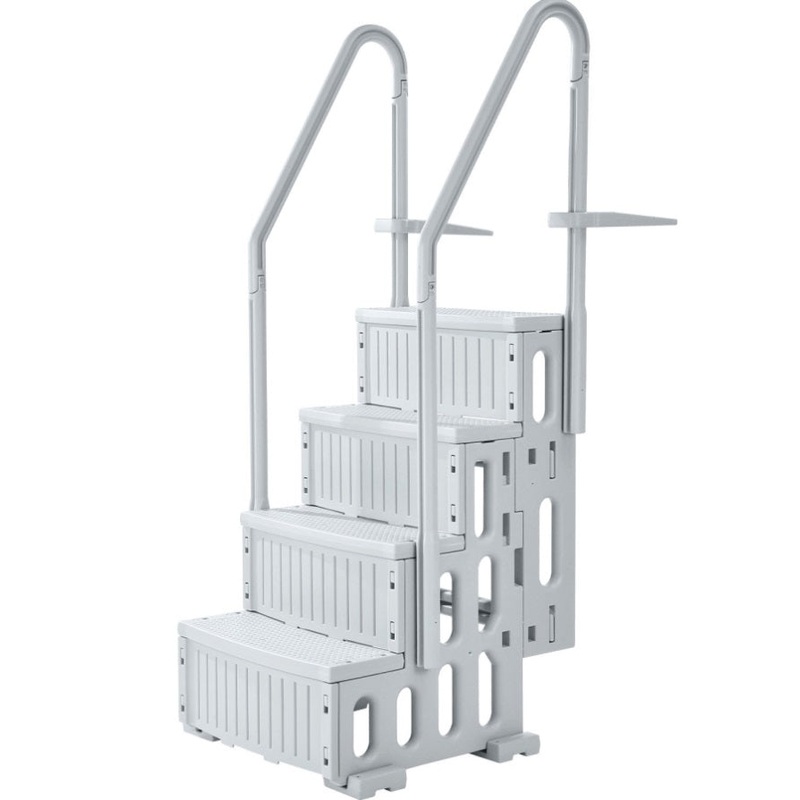 VEVOR 4-Step Grey Robust Pool Ladder of 2 Handrails for 1219.2-1371.6 mm Pools V952-DXYCTLTSFSSLS1J0IV0