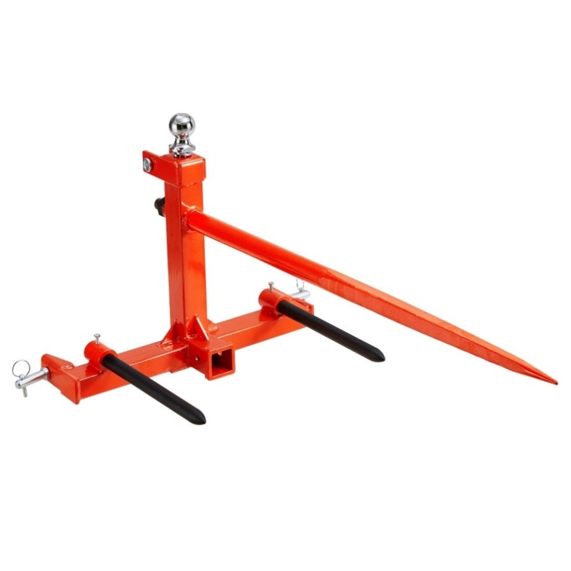 VEVOR 49 Hay Spear, Bale Spears 726kg Loading Capacity, Three-Point Hitch Tractor Attachment with V952-TZCZS49INCHSCWHSBV0