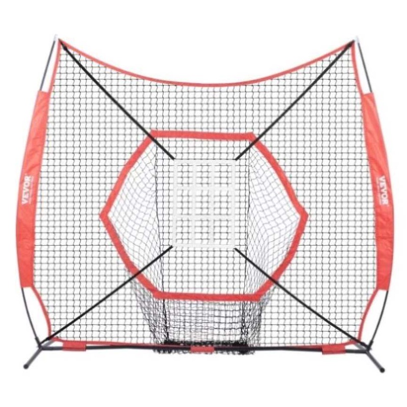 VEVOR 7×7 ft Baseball Softball Practice Net, Portable Baseball Training Net for Hitting Batting V952-77YCWPJXLW772BBXWV0
