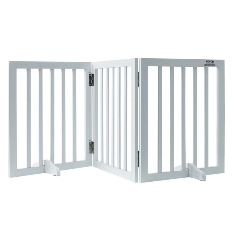 VEVOR Free Standing Dog Gate, 24 H x 60 W Freestanding Pet Gate, 3 Panels Foldable Dog Gate for V952-KZDMZCWMBSMZ75YGXV0
