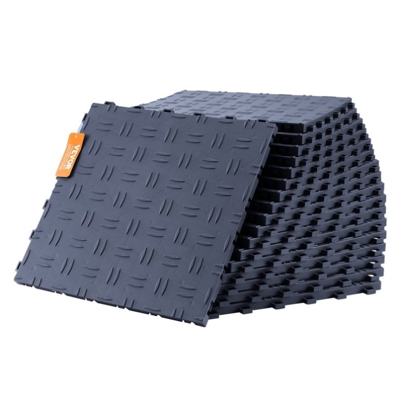 VEVOR Garage Tiles Interlocking, 12 x 12 x 0.53 inch 50 Pack Garage Floor Covering Tiles, Non-Slip V952-CKDDSMH501212WO1OV0