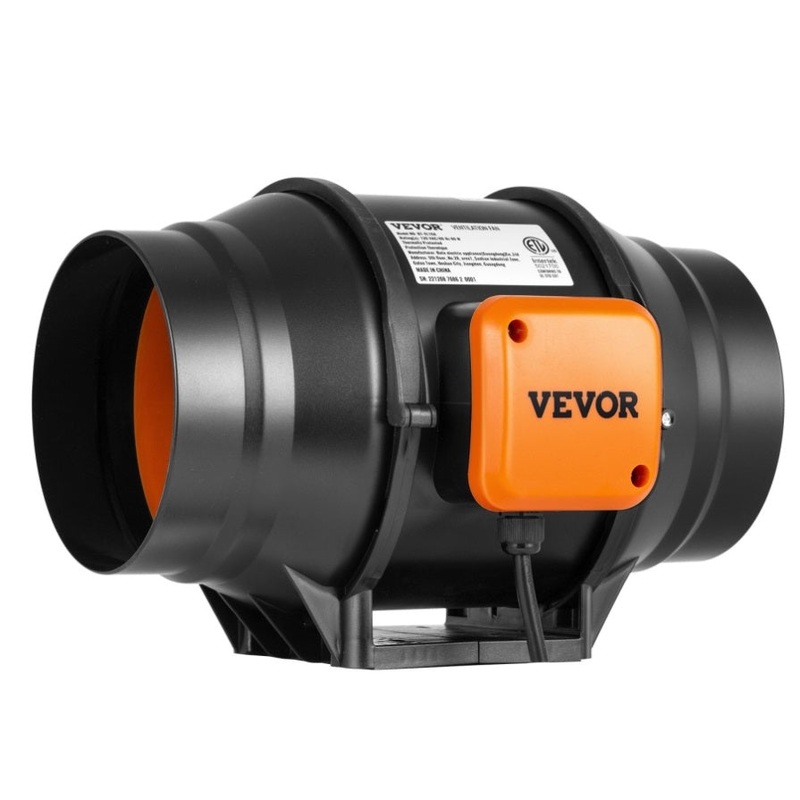 VEVOR Inline Duct Fan, 152.4mm 323.7 CFM with Variable Speed Controller, Quiet AC-motor Ventilation V952-XLGDFJYCHSAC6J5DVV3