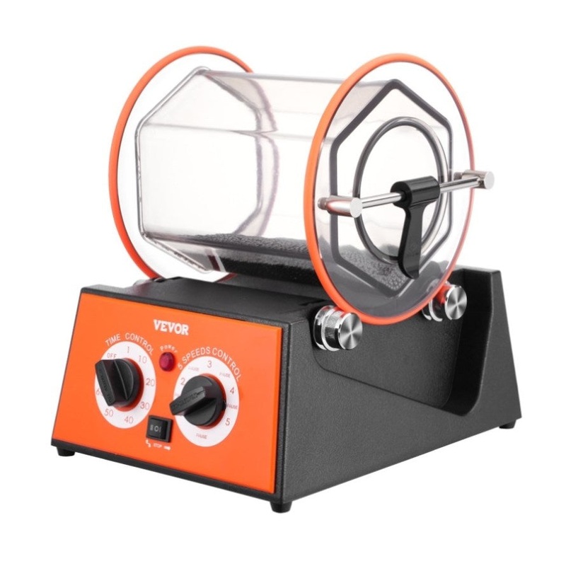 VEVOR Jewelry Polisher Tumbler, 11lbs/5kg Capacity Mini Rotary Tumbler Machine with 0-60 Minutes V952-WSPGJCSSDK5KG4QEZV3