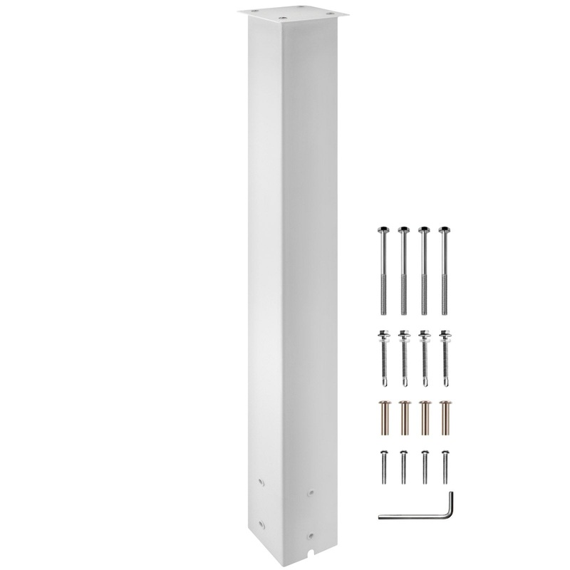 VEVOR Mailbox Post, 43 High Mailbox, White Powder-Coated Mail Box Post Kit, Q235 Steel Post V952-YXZZCJYCGJS4346PNV0