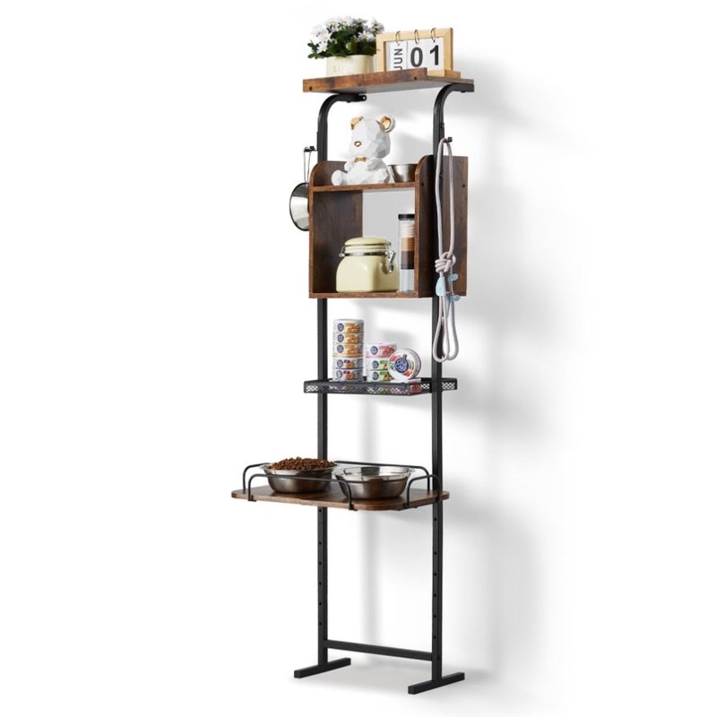 VEVOR Pet Feeding Station with Storage Dog Food & Toy Organizer Raised Dog Bowls V952-BGSJSCWHSWJ1A05ROV0