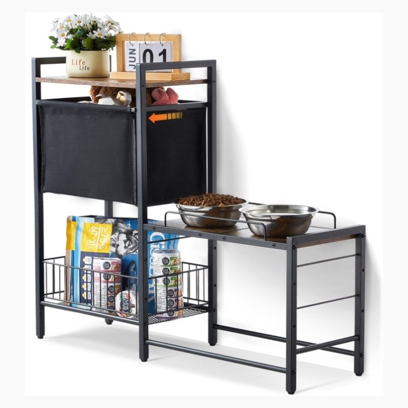 VEVOR Pet Feeding Station with Storage Dog Food & Toy Organizer Raised Dog Bowls V952-JSCCHSWJ3622FIZLTV0