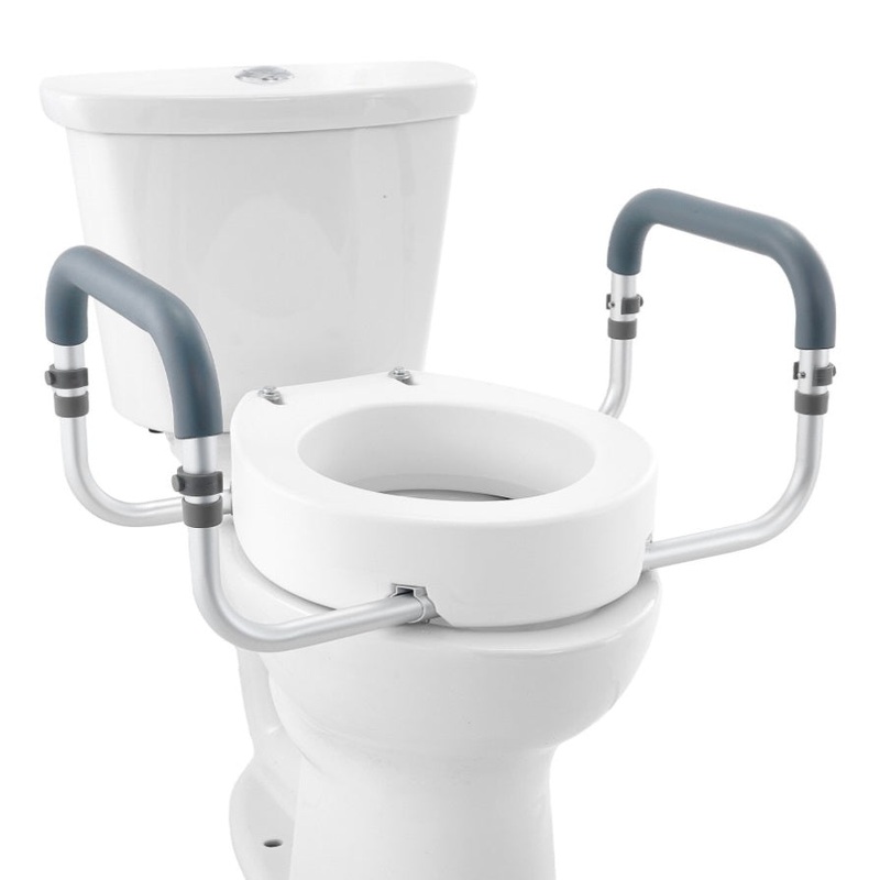 VEVOR Raised Toilet Seat,88.9 mm Height Raised, 136 kg Weight Capacity, for Standard Round Toilet, V952-AZSJGMTZDDFSTV95SV0