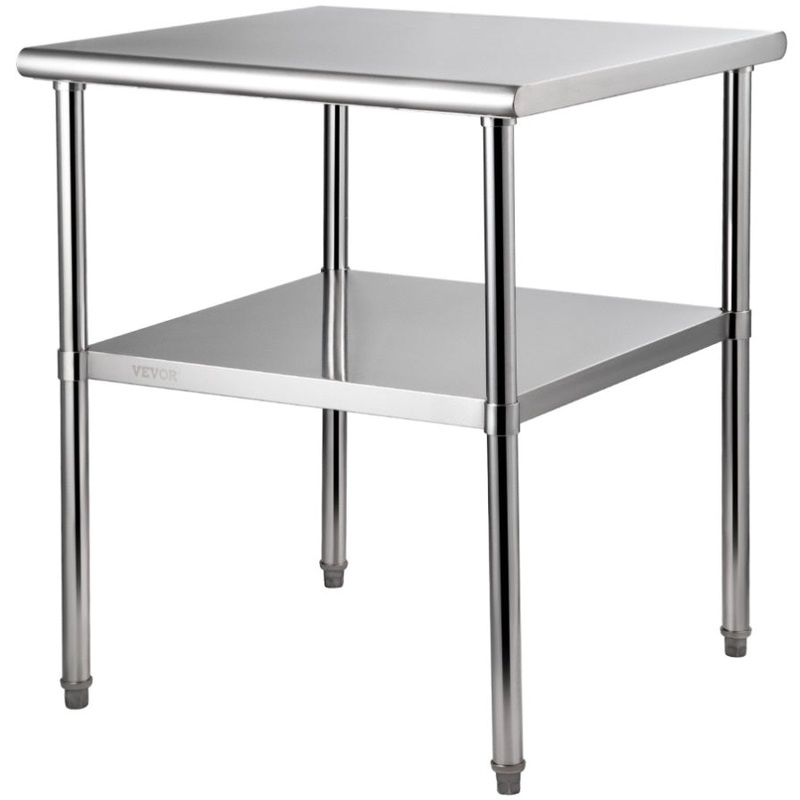 VEVOR Stainless Steel Work Prep Table Commercial Food Prep Table 30x30x36in V952-J30X30X36INCHMQ0DV0