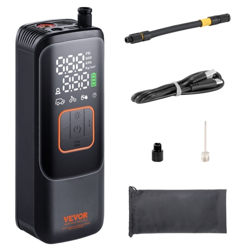 VEVOR Tire Inflator Portable Air Compressor, 150 PSI Electric Air, 4000mAh Rechargeable Tire V952-CDSLTCQJ22005A79WV9