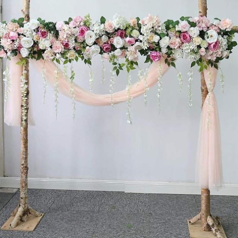 1M Artificial Flower Runner Arrangement Panel Wall Rose DIY Wedding Party Dcor V63-952131