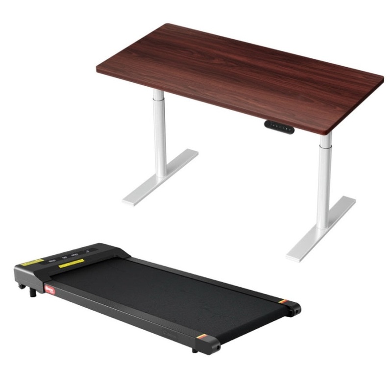 Artiss 400mm Treadmill Electric Walking Pad with 120cm Automatic Standing Desk SDTM-M10-WHWA-120-400PAD
