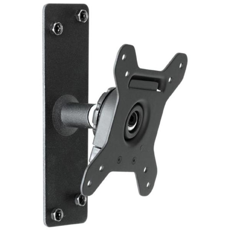 Atdec SD-WD Swivel Wall Mount. Max load 25kg. VESA 75×75 100×100. Black 13SD-WD