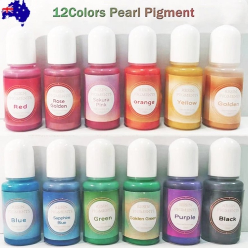 12PcS Resin Liquid Pigment Colorant Pearl Coloring Dye Epoxy Resin Colorant DIY V201-W13177949