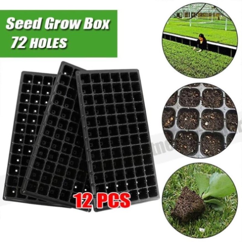 12x 72 Hole Plant Seed Grow Box Insert Propagation Nursery Seedling Starter Tray V201-W12080564