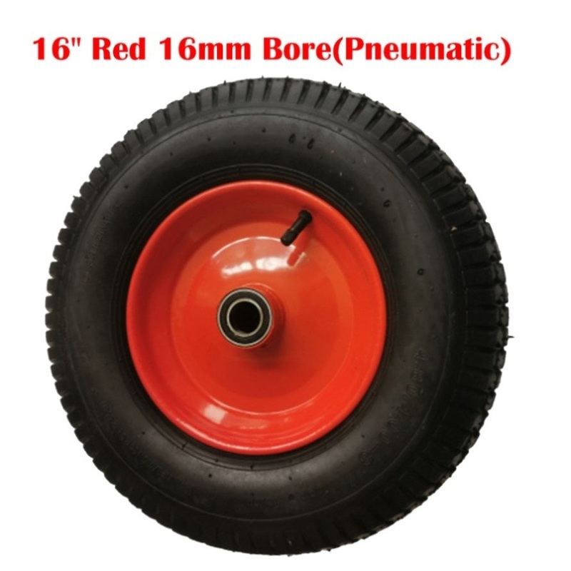 16 Red 16mm Bore Tire Steel Rim for Hand Trolley Cart V201-TIRE1616RE1AU