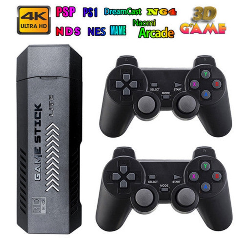 40000+ HD HDMI Pre-Loaded Retro Video Game Stick Console +2 Wireless Controller V201-GAME0128BL8AU