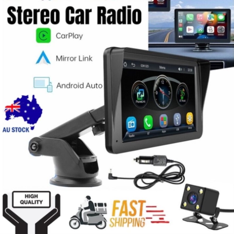 7inch PortableWireless Apple CarPlay Android Auto Touch Screen Car Radio Stereo AU V201-CAR5300BL8AU