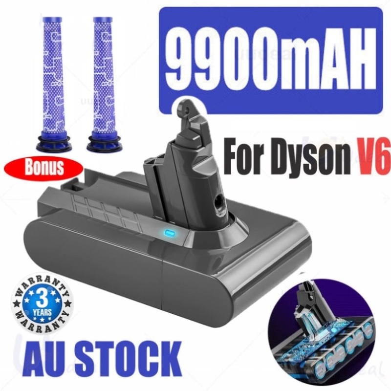 9900MAH For Dyson V6 Battery SV03 SV04 SV09 DC58 DC59 DC61 DC62 DC74 v6 Animal V201-DP240137