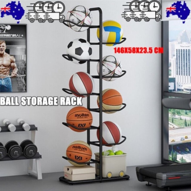Basketball Soccer Storage Rack Sport Ball Organizer Ball Holder Display Stand V201-FCA7545BL8AU