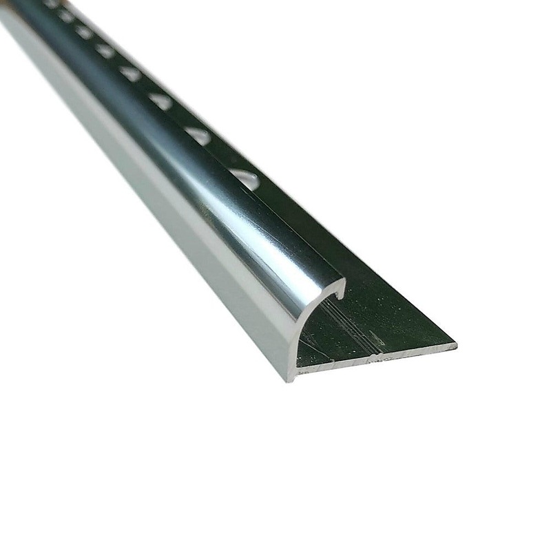 10 x Tile Trim Heavy Duty Round Edge Aluminium 10mm V63-844581