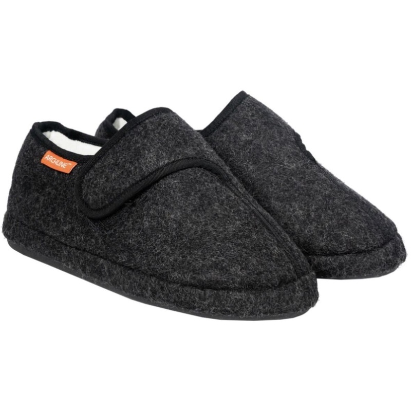 ARCHLINE Orthotic Plus Slippers Closed Scuffs Pain Relief Moccasins – EUR 37 V563-AS801-CHARCOAL-37