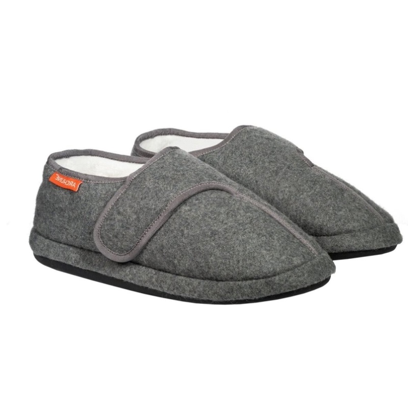 ARCHLINE Orthotic Plus Slippers Closed Scuffs Pain Relief Moccasins Extra Wide – EUR 41 V563-AS901-GREY-41