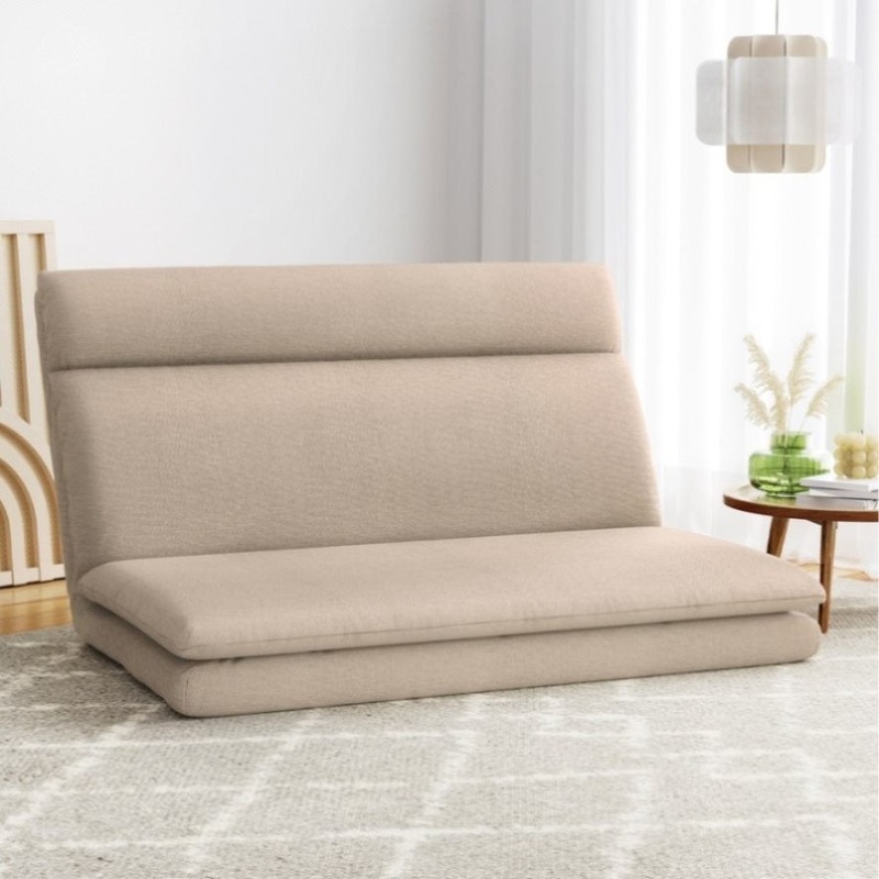Artiss Floor Chair Sofa 2 Seater Linen Beige FLOOR-SBL-01LIN-2S-BR